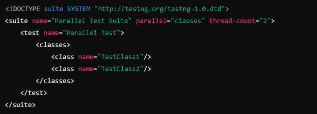 Testing xml example