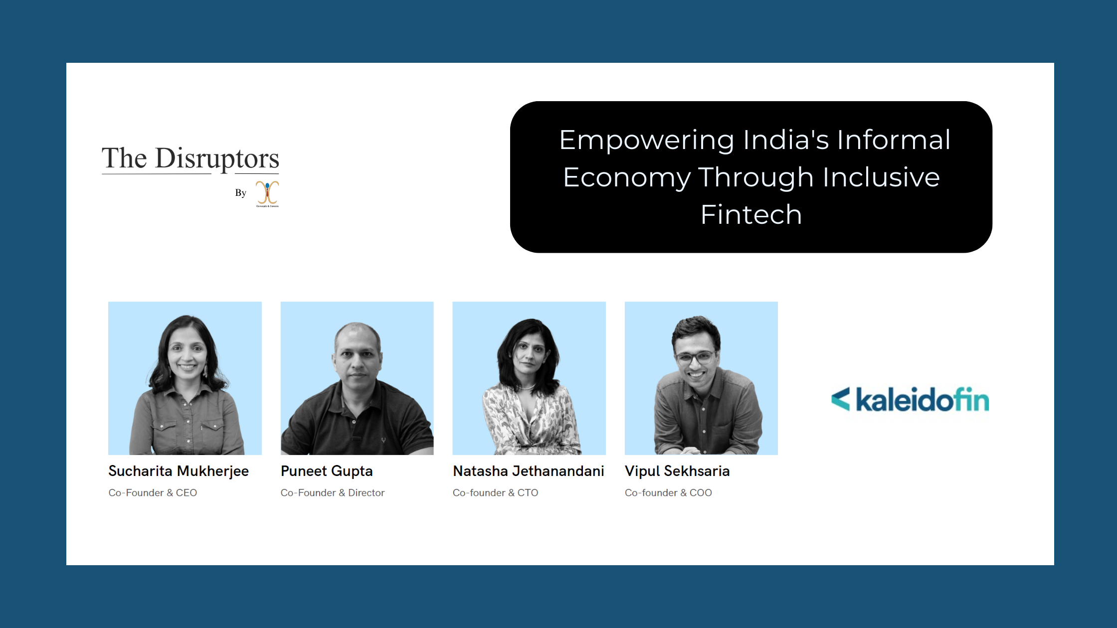 Kaleidofin: Empowering India's Informal Economy Through Inclusive ...